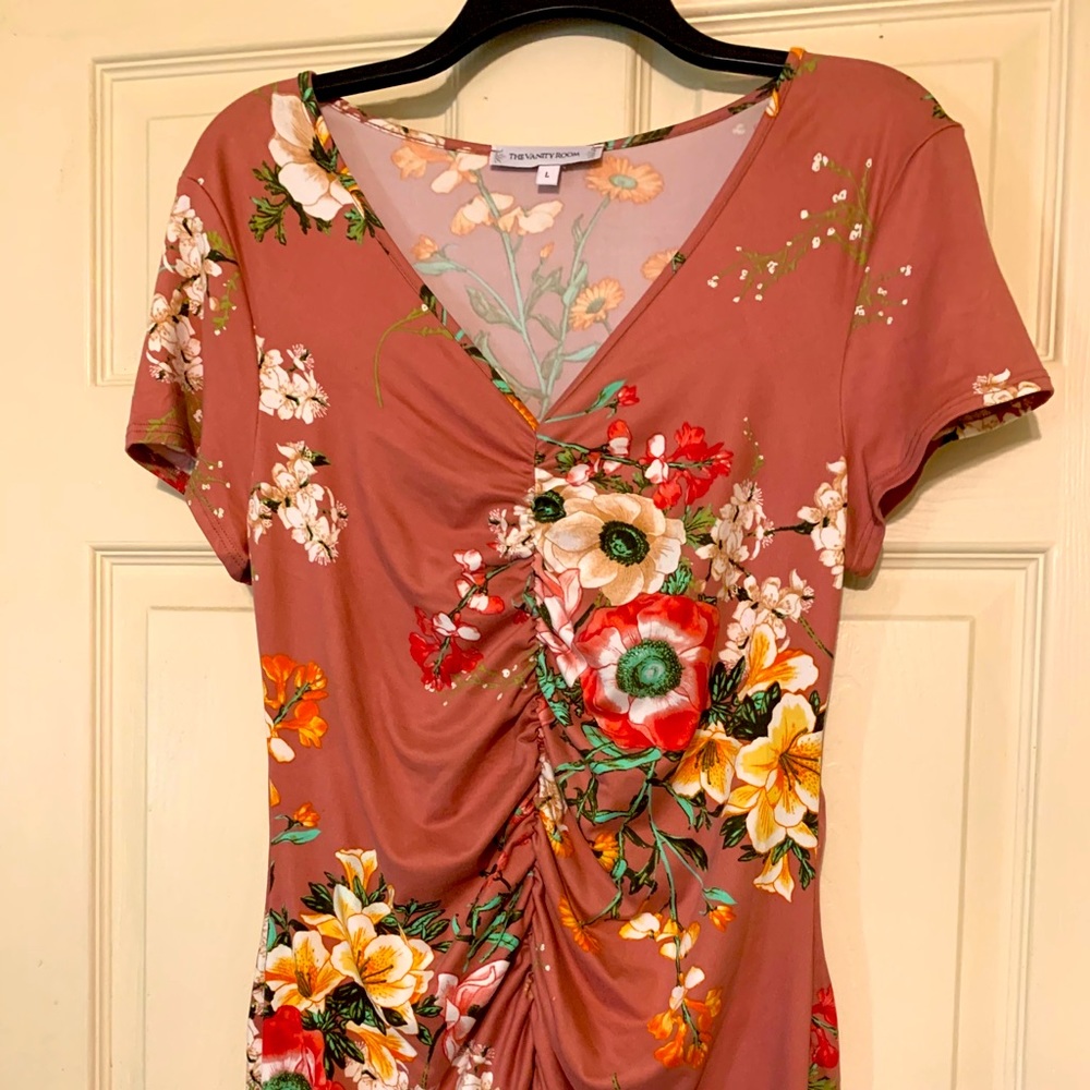 Pink Flower Summer Dress